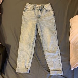 fashion nova high waisted mom jeans light wash